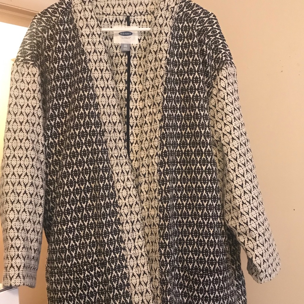 Black and white spring jacket